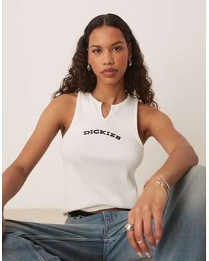 Dickies V-ringad långlinje väst i off-white