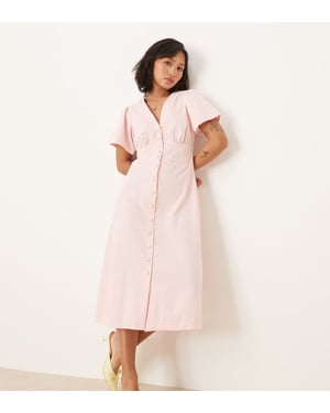 Nobody's Child Petite Alexa denim midi-klänning i rosa