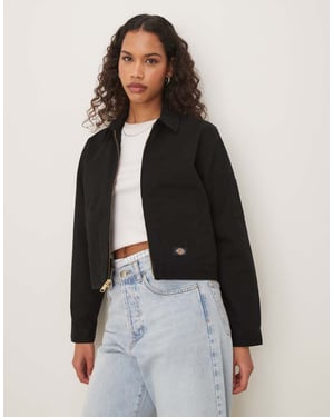 Dickies fodrad kort Eisenhower-jacka i svart