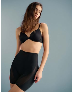 Calvin Klein Shapewear stabila nätshorts i svart
