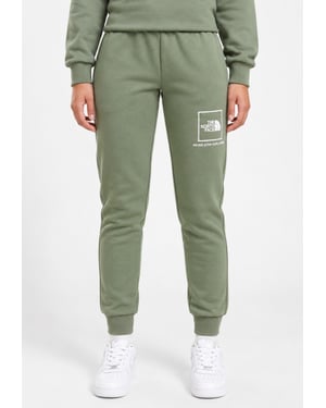 The North Face Womens New Fine Box Logo Joggers in Agave Green