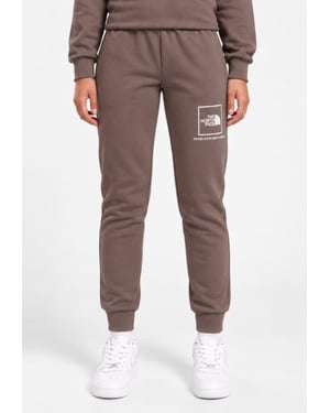 The North Face Womens New Fine Box Logo Joggers in Deep Taupe