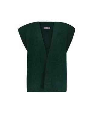 Geisha gilet knitted 64534-29 515 emerald