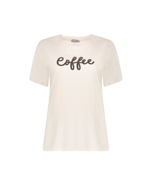 Geisha t-shirt coffee 62571-41 720 sand/brown