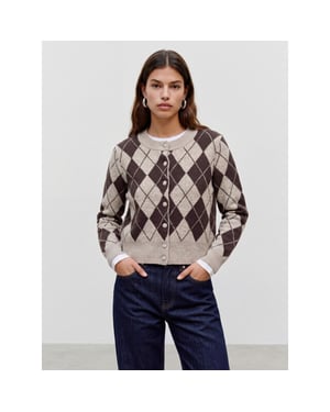 Vero Moda Halo argyle cardigan