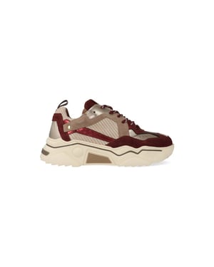 DWRS Label Sneakers pluto corduroy bordeaux / beige