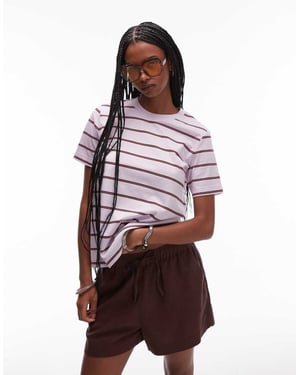 ARKET t-shirt i lila ränder