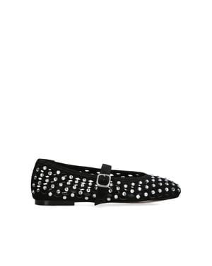 Suede Rerun Black Suede Ballet Flats