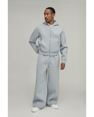 Regular Shrunken Fit Scuba Hoodie and Wide Leg Jogger Tracksuit