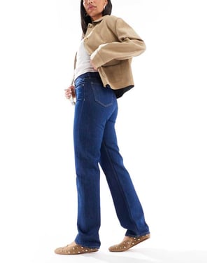 Calvin Klein Jeans high rise straight jeans in dark denim rinse