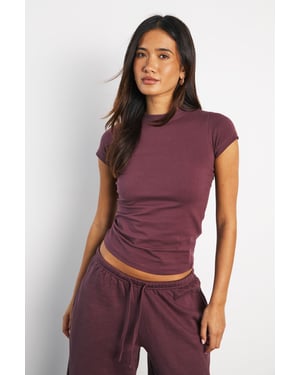 Basic Short Sleeve Longline Fitted Top