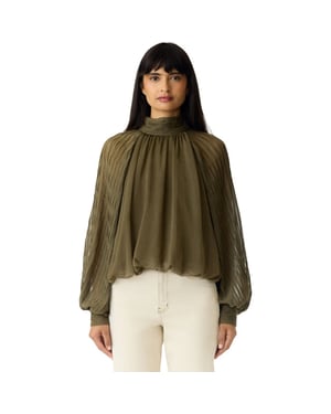 YAS Olera ls top s. noos dark olive
