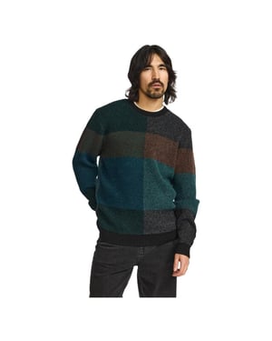 Revolution Knit pull collor block black & green