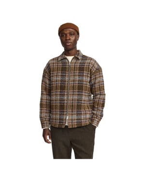 Revolution Zipped overshirt brown
