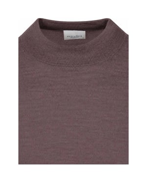 Profuomo Ppxj30028j merino mockneck aubergine