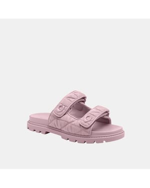 Sculpted C Double Band Sandal With Quilting