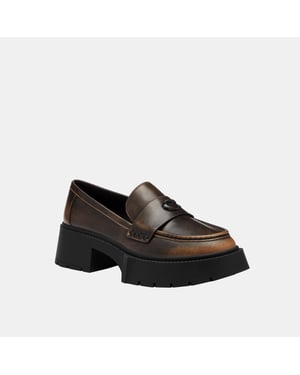 Leah Platform Loafer In Loved Leather