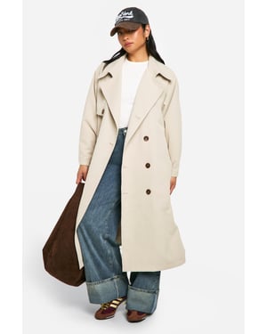 Petite Oversized Raglan Sleeve Trench Coat