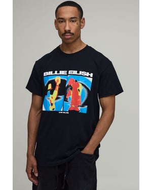 Oversized Billie Eilish License Print T-Shirt