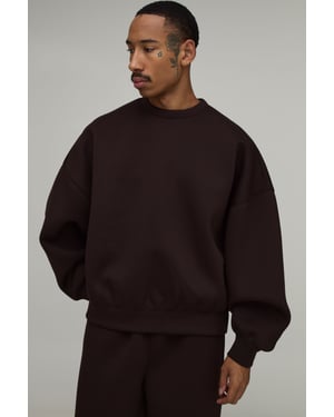 Oversized Batwing Crew Neck Scuba Sweatshirt