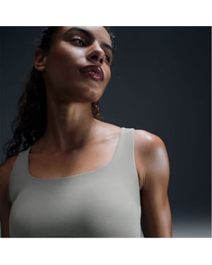 Women's Nike Non Wired Medium Impact Sports Bra in Army/White