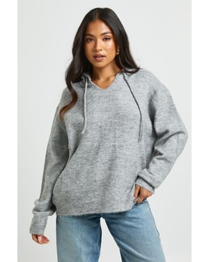Petite Soft Knit Oversized Hoody