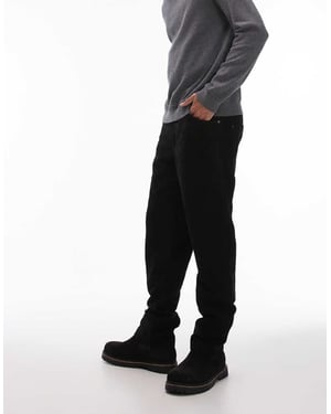 Topman premium raka mockabyxor i svart