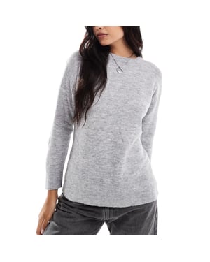 New Look Womens Side Slit Jumper Long Sleeve Sweatshirts Crew Neck Knitted Top