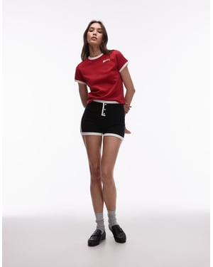 House of Sunny contrast hot pants in black and white