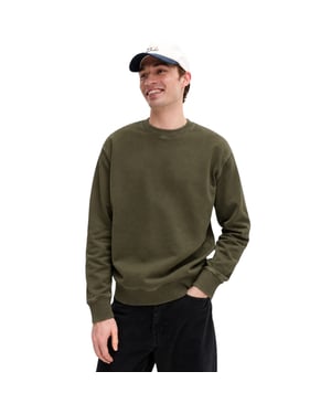 EX M&S Mens Sweatshirt Cotton Garment Dye Relax Fit Crew Neck Pullover Jumper