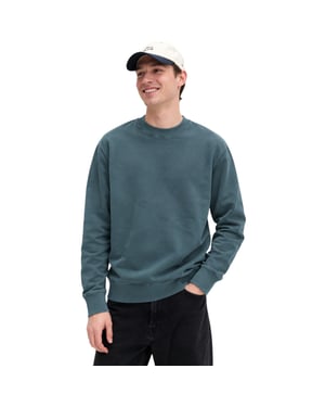 EX M&S Mens Sweatshirt Cotton Garment Dye Relax Fit Crew Neck Pullover Jumper