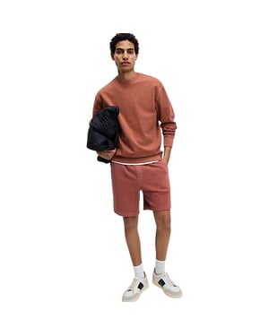 EX M&S Mens Sweatshirt Cotton Garment Dye Relax Fit Crew Neck Pullover Jumper