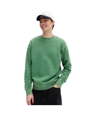 EX M&S Mens Sweatshirt Cotton Garment Dye Relax Fit Crew Neck Pullover Jumper