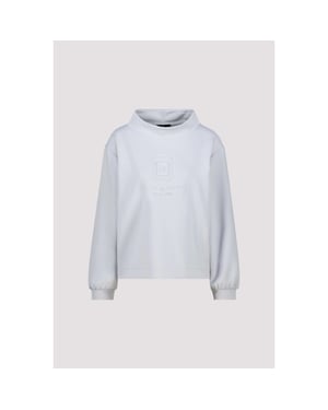 Monari sweatshirt with emblem 809860 319 red dahlia