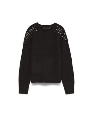 Vero Moda Vmabigail ls o-neck pearl pullover
