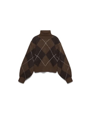 Vero Moda vmdarla ls rollneck pullover 10350491 cocoa brown