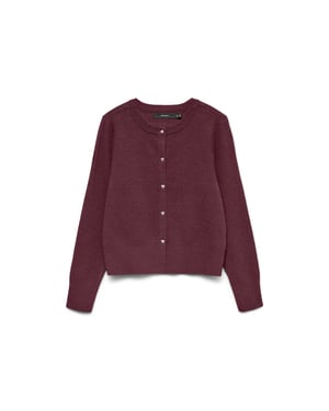 Vero Moda vmkacy ls o-neck cardigan 10334916 windsor wine