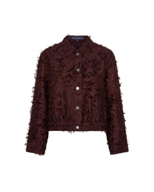 Red Button Rb bomber fringes burgundy