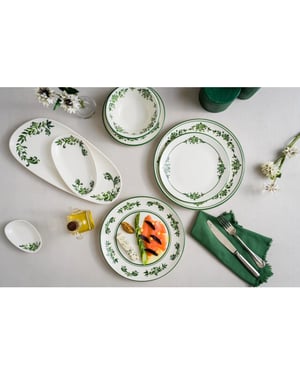 Bonna Dessertbord lavis green porselein 19 cm set van 6