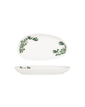 Bonna Serveerschaal lavis green porselein 25x14 cm (380cc) set van 2