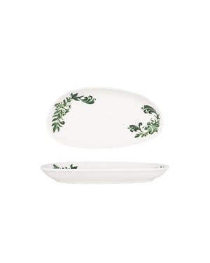 Bonna Serveerschaal lavis green porselein 20x12 cm (240cc) set van 2