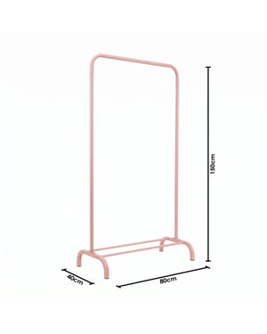 House Vitamin Clothrack metal light pink 80x40x150cm