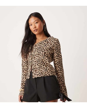 Miss Selfridge Petite ribbon detail tailored short in black