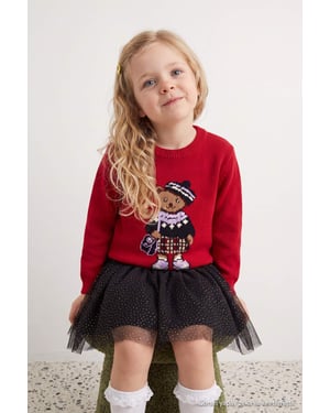 TRENDYOLKIDS Flickor Röd Med grafiskt tryck Lång, Regular fit Tröjor