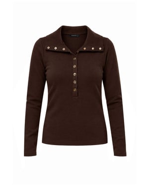 TRENDYOLMİLLA Dames Bruin Geborduurd Lang, Regular fit Sweatshirts