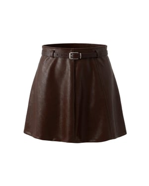 TRENDYOLMİLLA Dames Bruin Effen Kort / Mini Pencilrokmodel Rokken