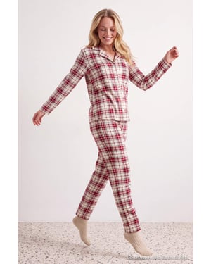 TRENDYOLMİLLA Dam 2-pack Flerfärgad Med grafiskt tryck Lång, Regular fit Pyjamas- Set