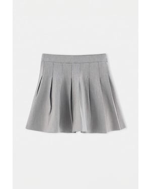 TRENDYOLKIDS Flickor Grå Enfärgad Kort / Mini Basic A-linje Kjolar