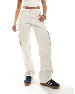 Tommy Jeans Sophie denim cargo pants in off white