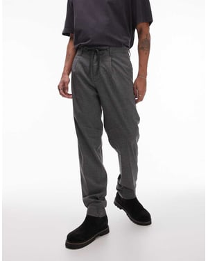 Selected regular tapered trousers in grey